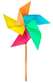 istock Paper windmill pinwheel - Colorful 628220236