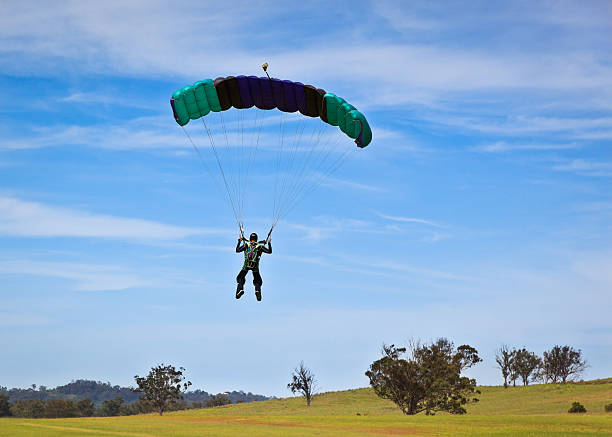parachute stock photo