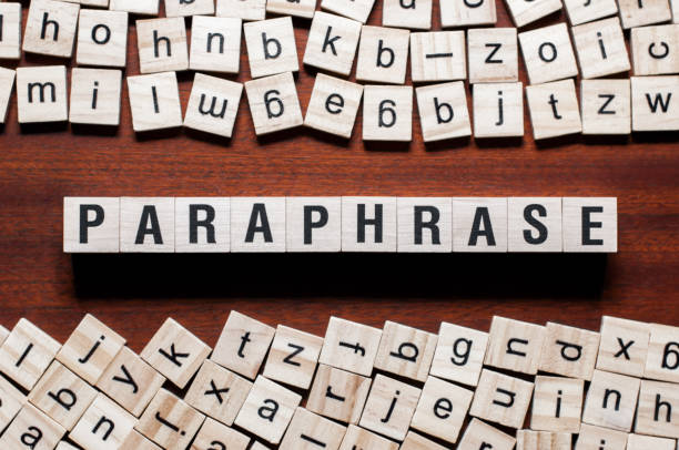 Paraphrase word concept pm cubes Paraphrase word concept pm cubes. paraphrase stock pictures, royalty-free photos & images