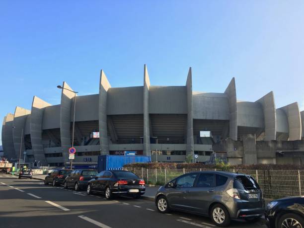 Parc des Princes football Stadium Paris France, 24 September 2017: view of Parc des Princes football Stadium home of PSG Paris Saint Germain team and will host 2024 olympic games soccer competition Ligue 1 stock pictures, royalty-free photos & images