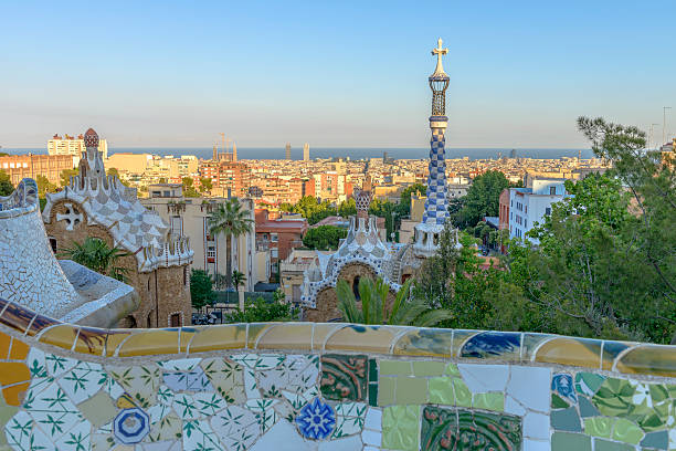 Park Guell in Barcelona, Spain stock photo