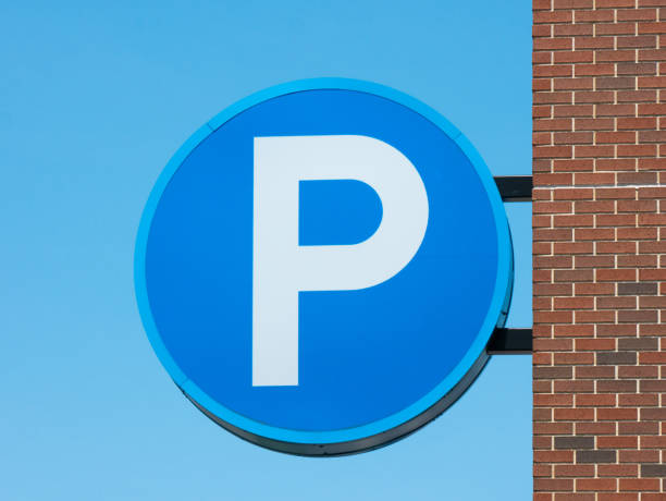 Parking lot sign. stock photo