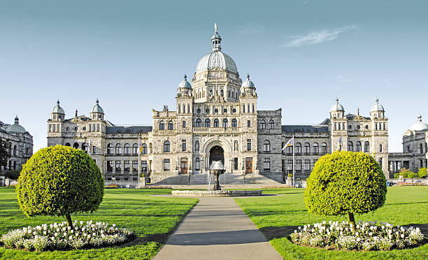 Parliament Building in Victoria, British Columbia stock photo
