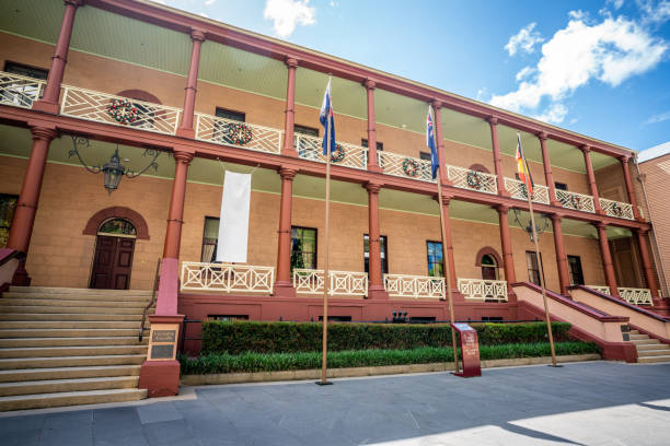 オーストラリア・ニューサウスウェールズ州議事堂外観図シドニー - ニューサウスウェールズ州 ストックフォトと画像