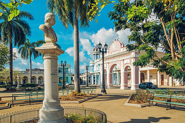 Parque Marti in Cienfuegos in Cuba stock photo