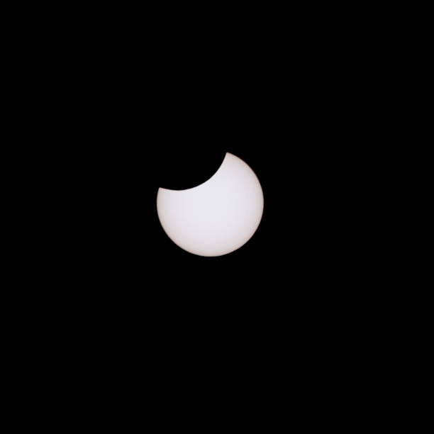 Partial Eclipse of the Sun - UK - 10 June 2021 stock photo