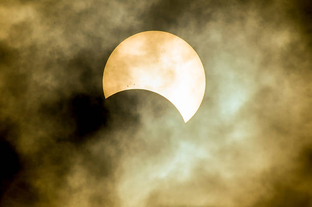 Partial Solar Eclipse stock photo