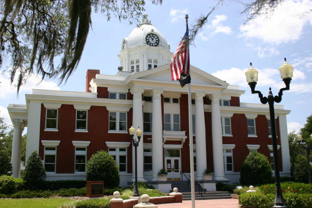 Pasco County Clerk of the Court & Comptroller's Office Building in Dade City Florida stock photo