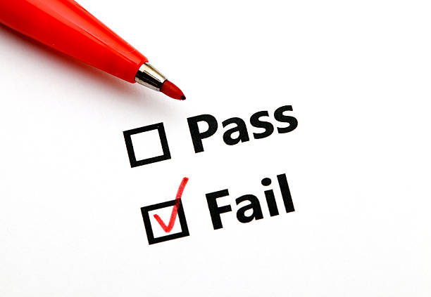 Pass and Fail form stock photo