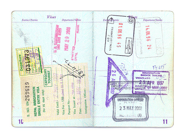 Passport Stamps stock photo