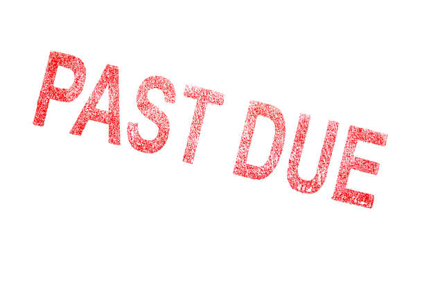 Past Due Stamp stock photo