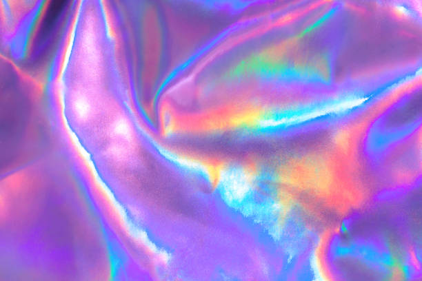 пастельные цветные голографические фоны - holographic foil стоковые фото и изображения