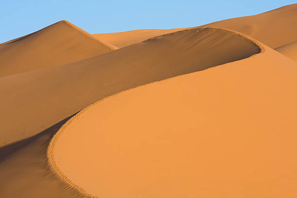 Path on the dunes stock photo