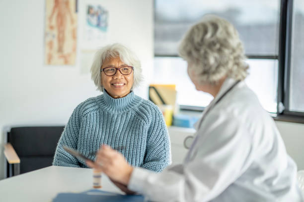 Patient Receiving Her Test Results stock photo