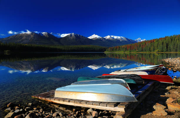 Patricia Lake, Jasper National Park, AB, Canada stock photo