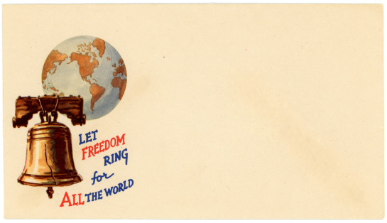 An American patriotic envelope from World War II.