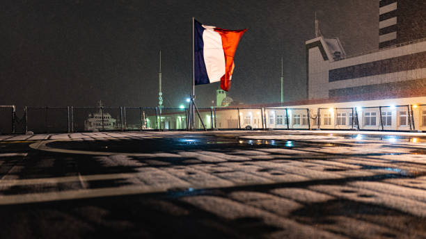 pavillon France de la marine stock photo