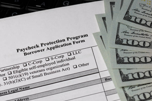 Paycheck Protection Program Borrower Application Form stock photo