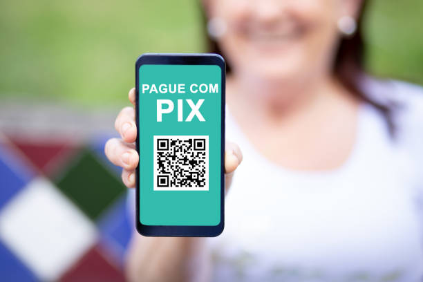 Payment with Pix stock photo