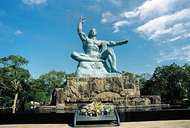 Peace Statue, Nagasaki,Japan  nagasaki prefecture stock pictures, royalty-free photos & images