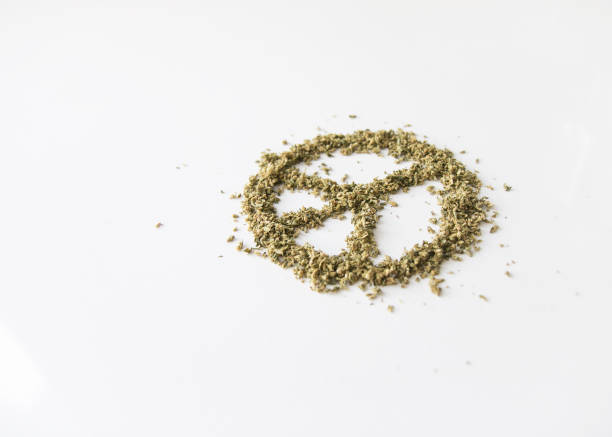 Peace Symbol Marijuana Cannabis stock photo