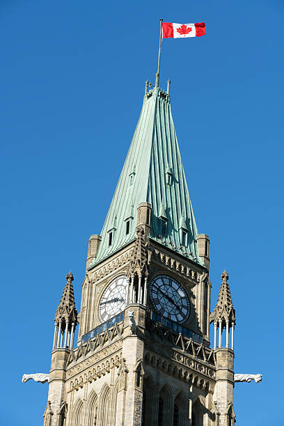 Peace Tower on Parliament Hill stock photo