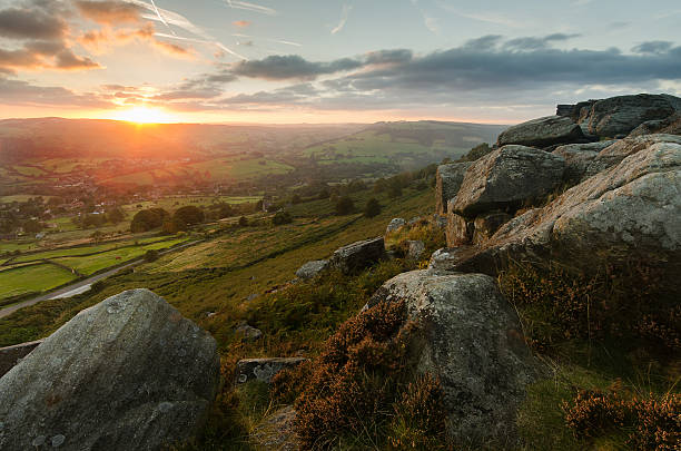 Peak District - Sunset Click to view more - peak district national park stock pictures, royalty-free photos & images