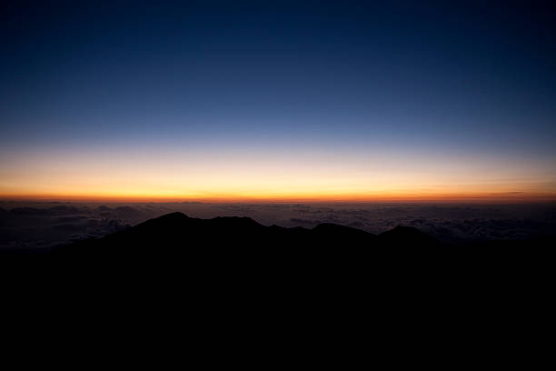 Peak of beautiful sunrise stock photo