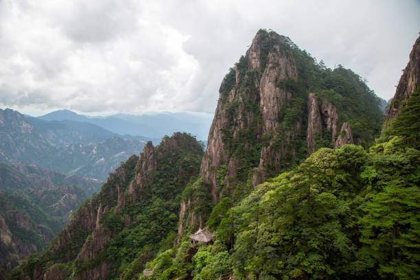 Peaks of the Huangshan Mountain stock photo
