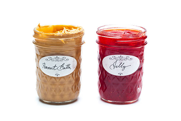 Peanut Butter and Jelly Jars stock photo