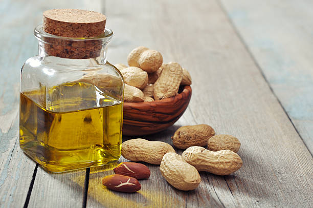 Peanut oil stock photo