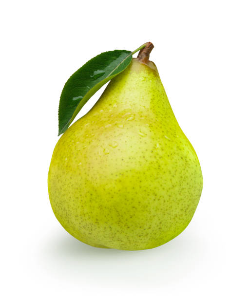 Pear green with Leaf stock photo