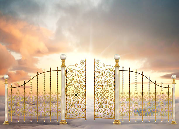 Pearly Gates Landscape  heaven stock pictures, royalty-free photos & images