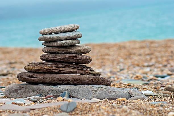 pebbles beach stock photo