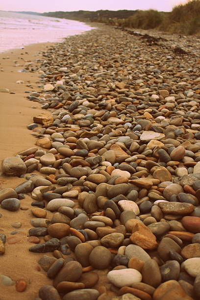 Pebbles On Beach stock photo