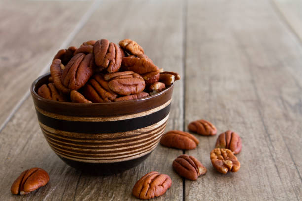 Pecan nuts stock photo