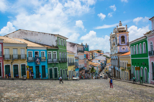 Pelourinho Historic Center Pelourinho is a historic building complex in Bahia, Brazil, built by the Portugueses during the colonial period. pelourinho stock pictures, royalty-free photos & images