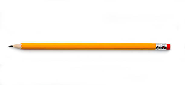 Pencil on white background stock photo