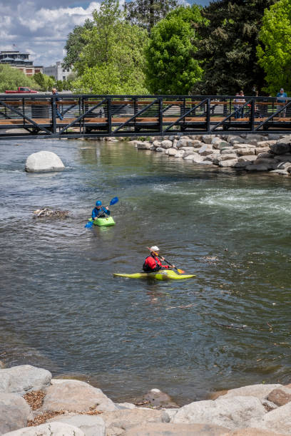People Kayaking in Reno stock photo