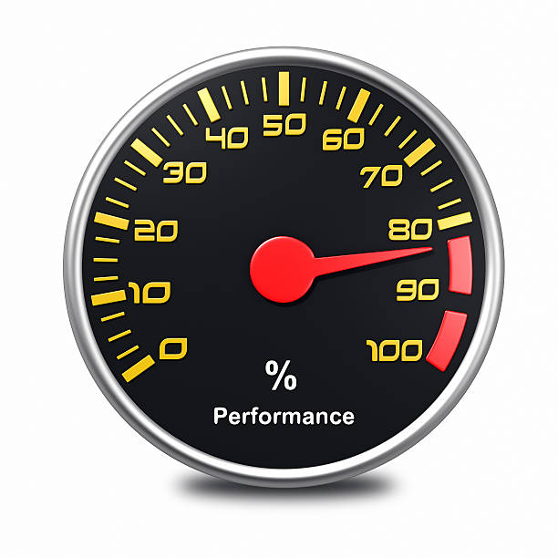 performance meter stock photo