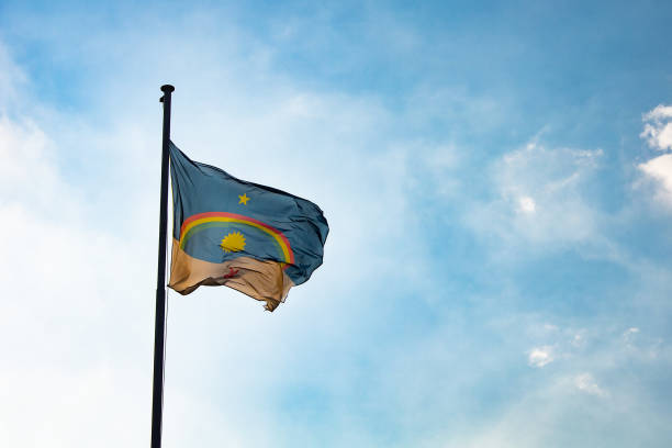 Pernambuco's flag Pernambuco flag in independence park in Brazil pernambuco state stock pictures, royalty-free photos & images