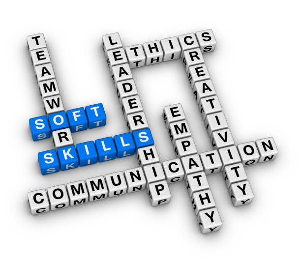 Personal Soft Skills Concept Word Cloud. Personal Soft Skills Concept Word Cloud. 3D cubes crossword puzzle on white background. softness stock pictures, royalty-free photos & images
