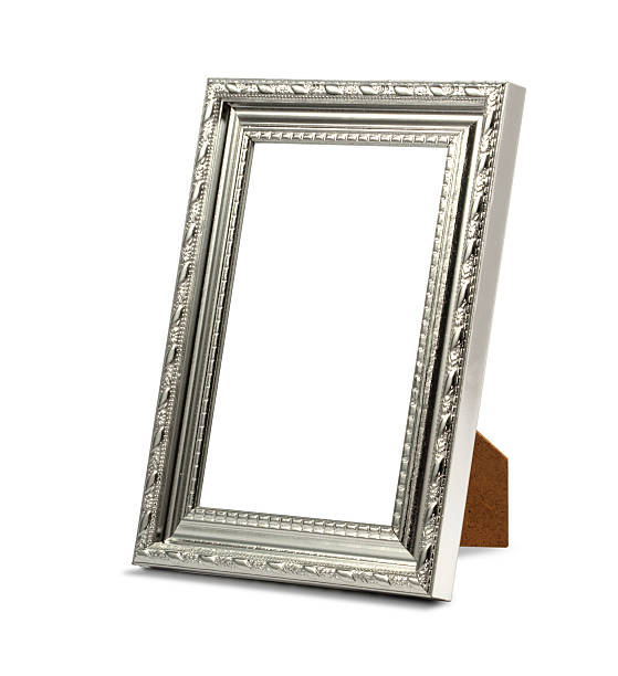 perspective frame on the white background perspective frame on the white background silver colored photos stock pictures, royalty-free photos & images