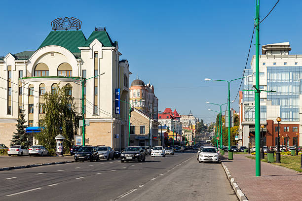 pervomayskaya street. lipetsk. russia - belgorod stok fotoğraflar ve resimler