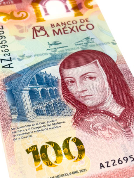 100 Pesos bill, 2022 stock photo