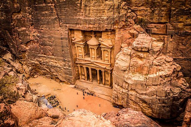 Petra - the treasury Jordan stock photo