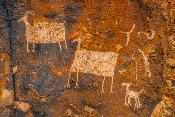 Petroglyphs, Utah stock photo