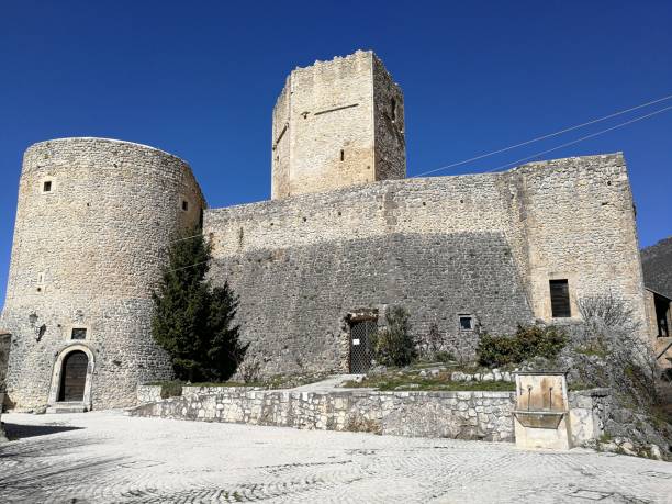 Pettorano sul Gizio - Cantelmo Castle stock photo