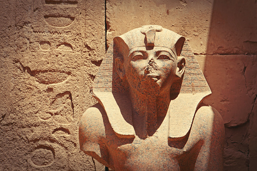 Pharaoh Statue At Karnak Temple in Luxor