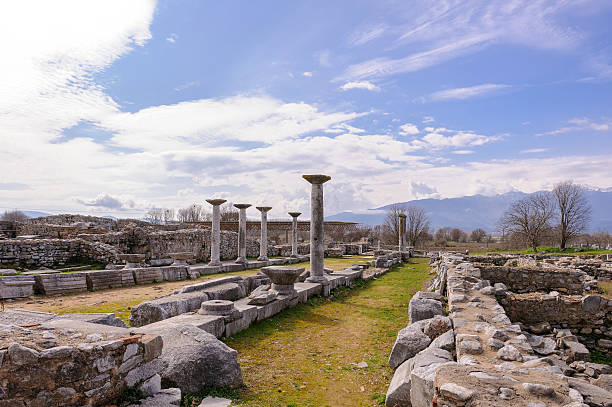 Philippi archaeological site stock photo